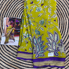 K13 Georgette saree with viscose border