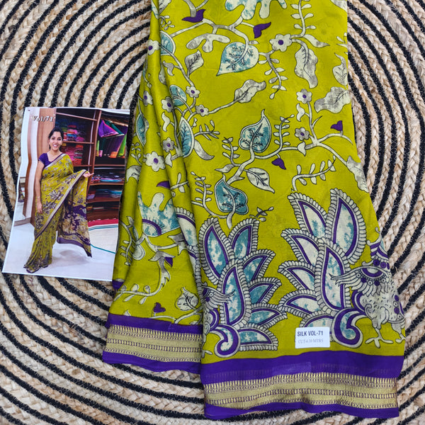 K13 Georgette saree with viscose border