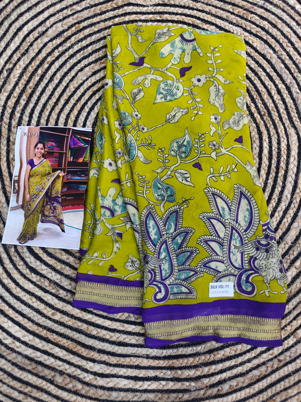 K13 Georgette saree with viscose border