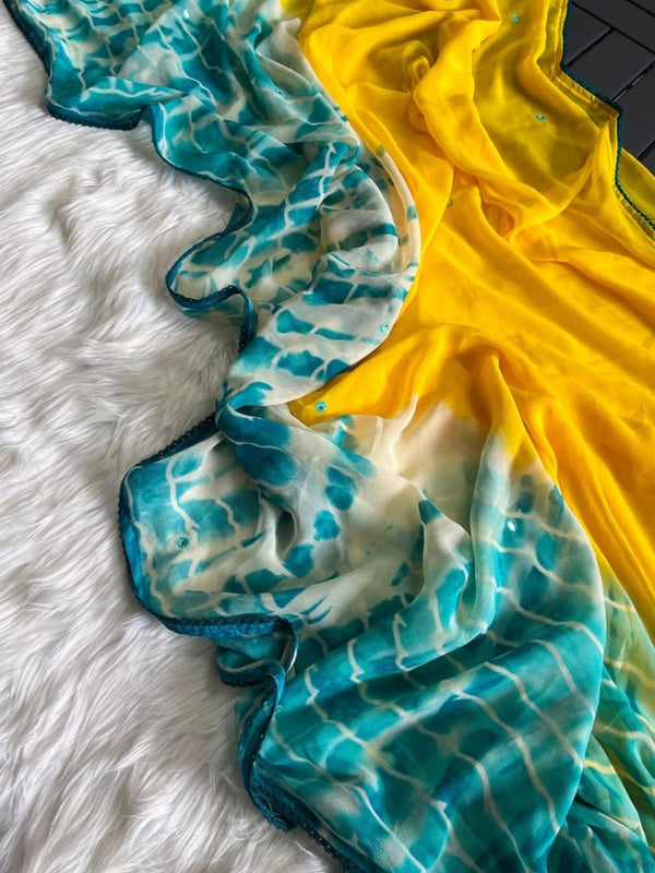 K21 soft Georgette celebrity inspired sarees