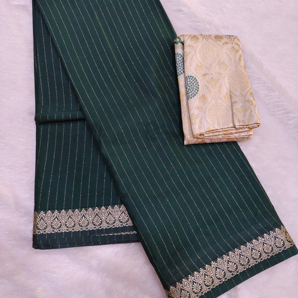 B13 crape mysore silk saree with banarasi blouse