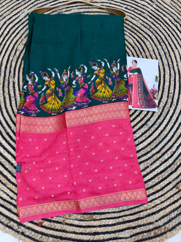 Z04 kalamkari dola silk