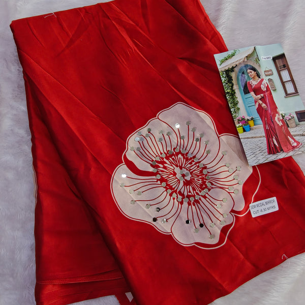 K16 Modal saree mirror work