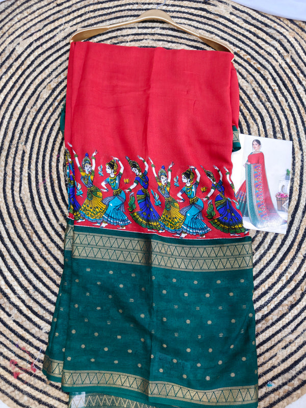 Z04 kalamkari dola silk
