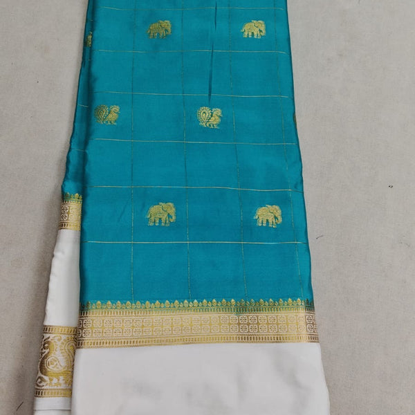 Z09 crape mysore silk gap border chex