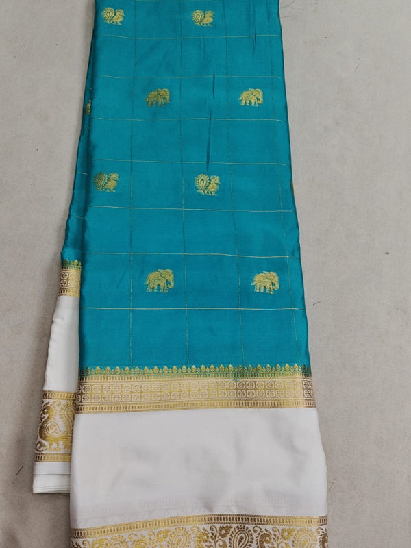 Z09 crape mysore silk gap border chex