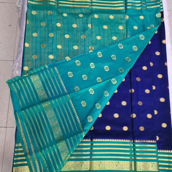D17 coin butta CRAPE MYSORE SILK SAREE