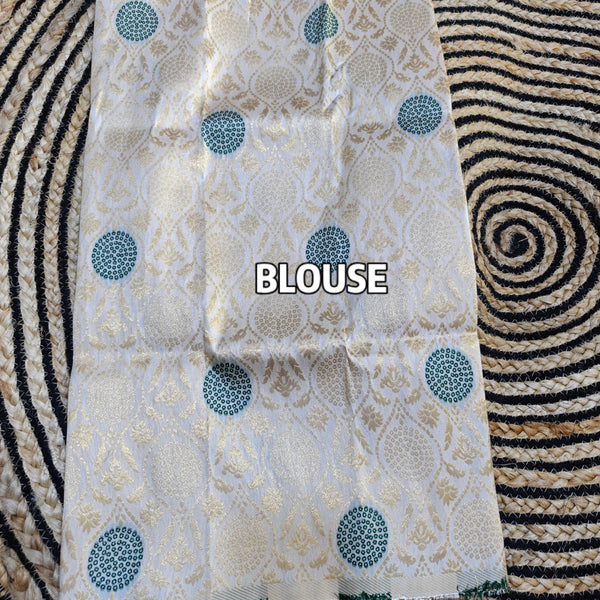 B13 crape mysore silk saree with banarasi blouse