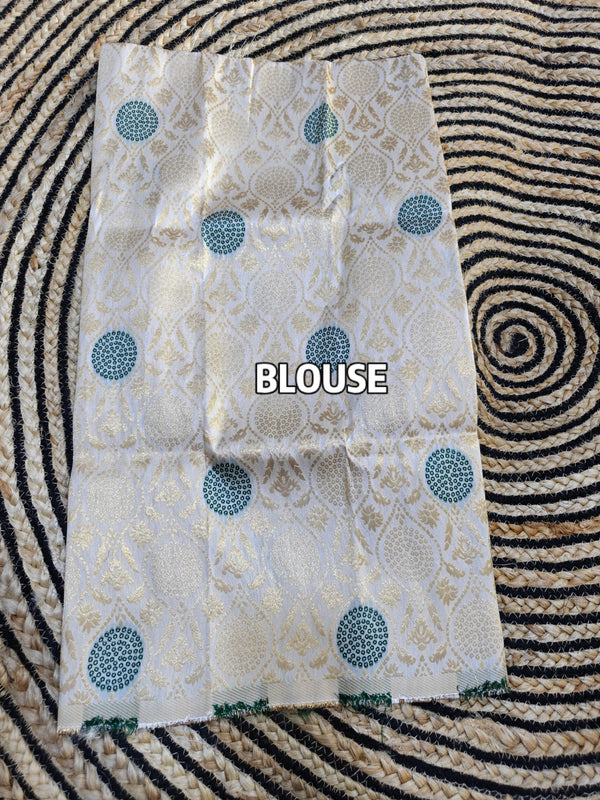 B13 crape mysore silk saree with banarasi blouse