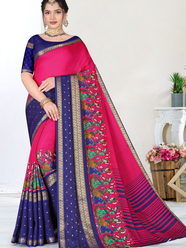 Z04 kalamkari dola silk
