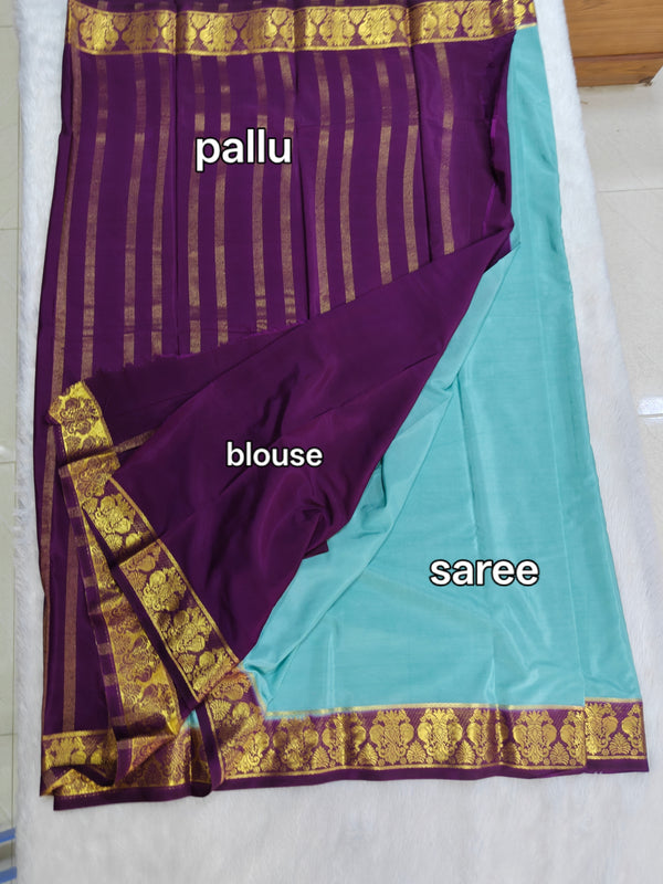 D10 CRAPE MYSORE SILK SAREE