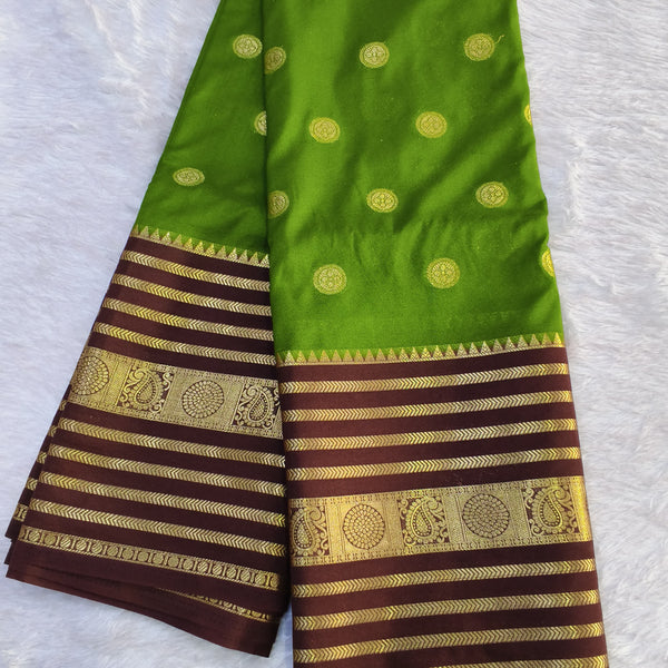 D17 coin butta CRAPE MYSORE SILK SAREE