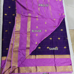 Z09 crape mysore silk gap border chex
