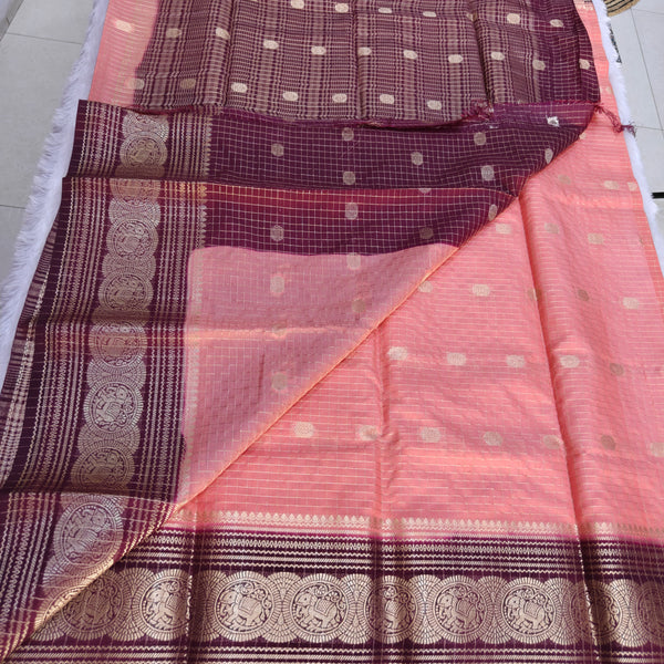 B11 crape silk checks
