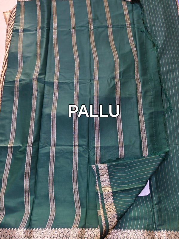 B13 crape mysore silk saree with banarasi blouse